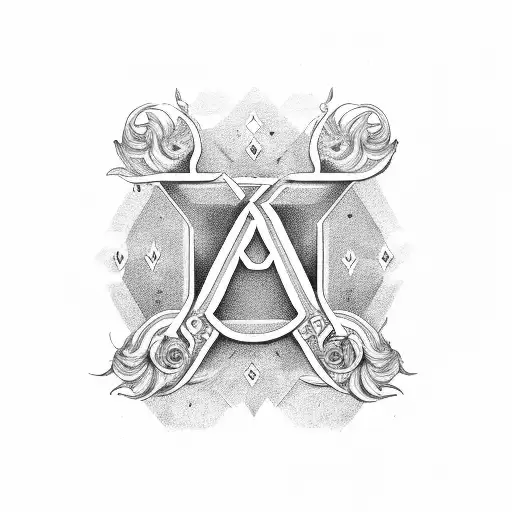 initials P J E simple tattoo design idea