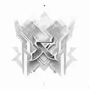 initials P J E simple tattoo design idea