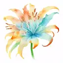 red spider lily flower tattoo design idea