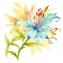 red spider lily flower tattoo design idea