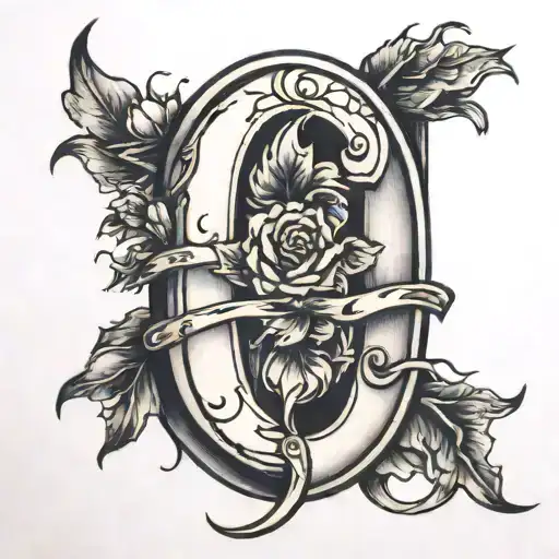 Number 9 and a horse shoe tattoo design idea
