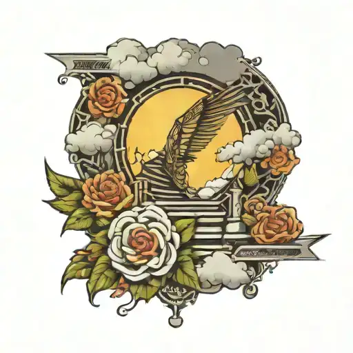 stairway to heaven led Zeppelin tattoo design idea