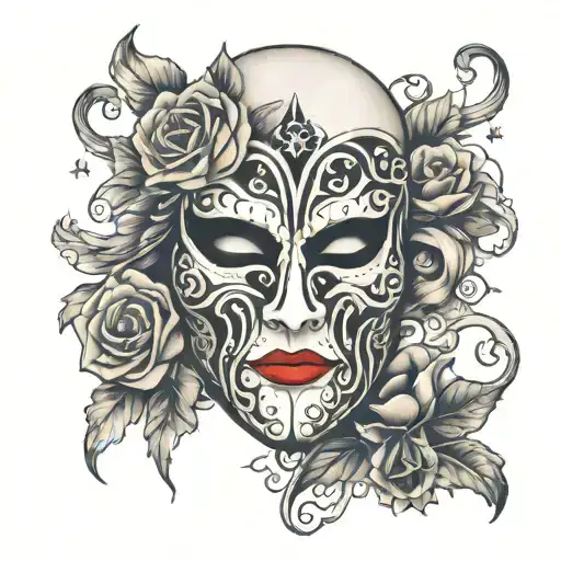 Phantom of the opera mask  tattoo design idea