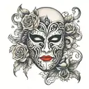 Phantom of the opera mask  tattoo design idea