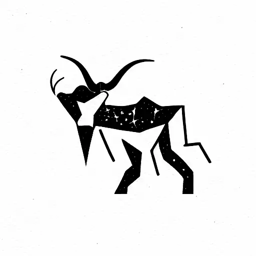 Taurus stars constellation, star map, minimalistic design, rigorous,  painting: tattoo design idea
