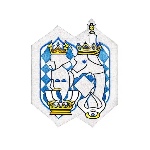 Pawn and Queen Chess tattoo design idea