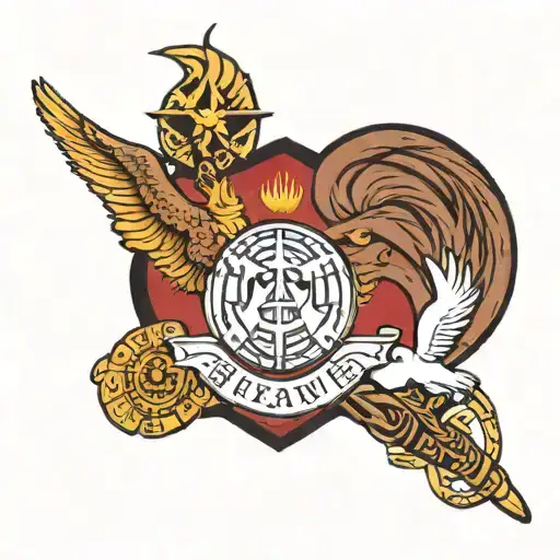 air force and Japan and Korea and Germany and America and Afghanistan and qatar tattoo design idea