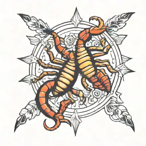 scorpio and gemini tattoo design idea
