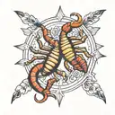 scorpio and gemini tattoo design idea