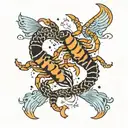 scorpio and gemini tattoo design idea