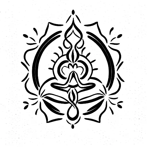 yoga, lilly, sanskrit, wisdom, breathe tattoo design idea