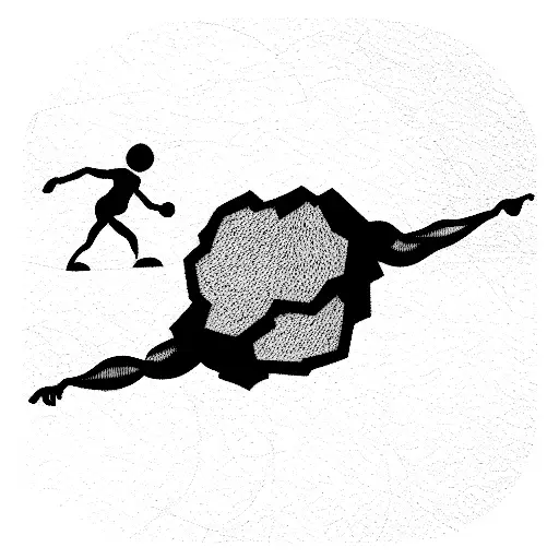 the myth of sisyphus tattoo design idea