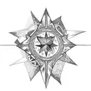 tarot card star tattoo design idea