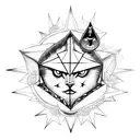 tarot card star tattoo design idea