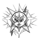 tarot card star tattoo design idea