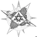 tarot card star tattoo design idea