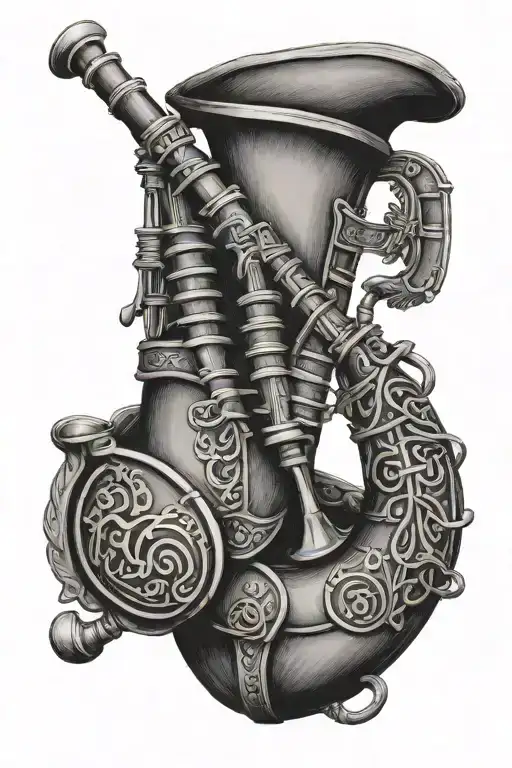 bagpipe tattoo design idea