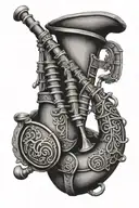 bagpipe tattoo design idea