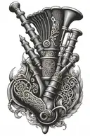 bagpipe tattoo design idea