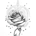 St Jude with roses tattoo design idea