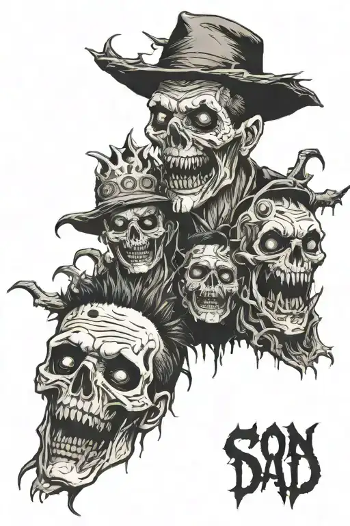 son dad tattoo design idea