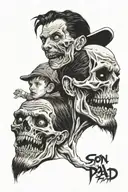 son dad tattoo design idea