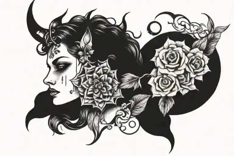 anxiety depression alone tattoo design idea