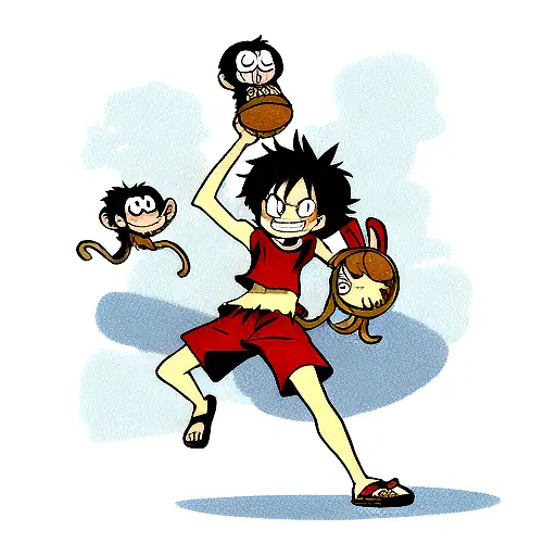 monkey d. luffy tattoo design idea