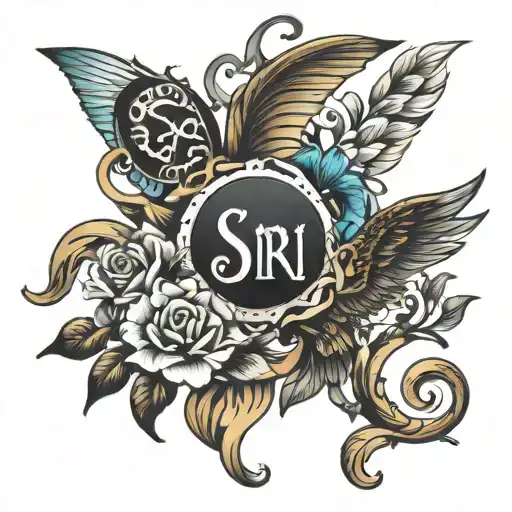 Siri name tattoo tattoo design idea