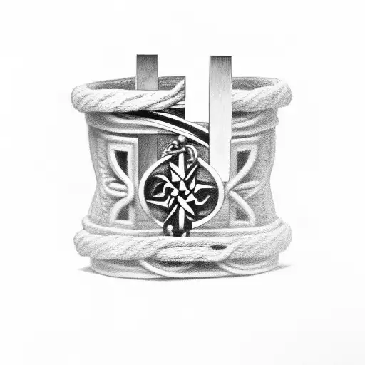 cuffs cross  tattoo design idea