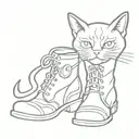Death puss n boots tattoo design idea