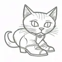 Death puss n boots tattoo design idea