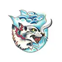 sea lynx tattoo design idea