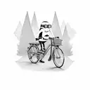 bike and minions tattoo design idea