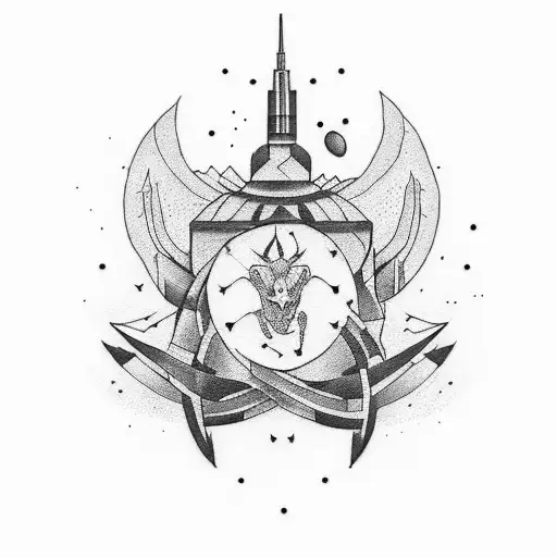 Depiction of resilience and purpose intertwining tattoo design idea