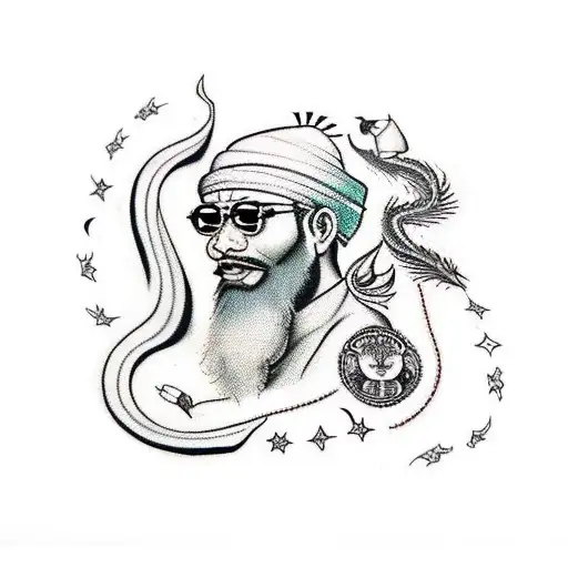 incorprates individual parts  of Pakistani, Laotian, Norwegian all equally represented in a cool design with meaning tattoo design idea