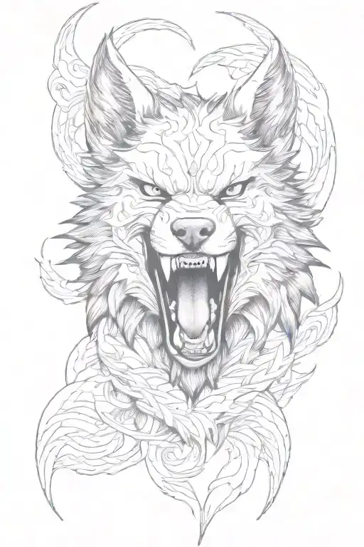 Fenrir tattoo design idea
