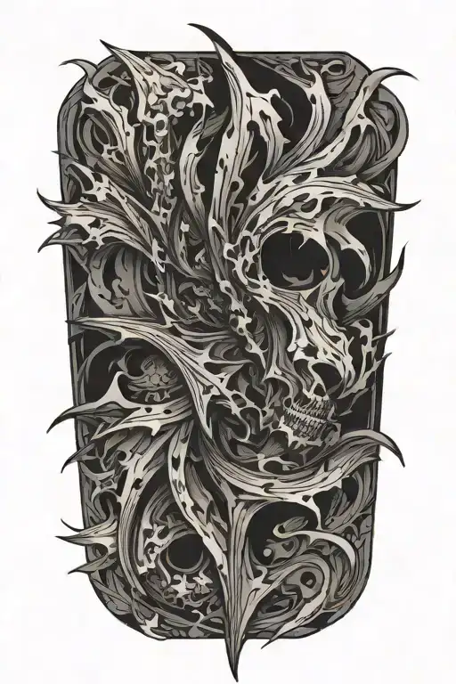 dark abstraction  tattoo design idea
