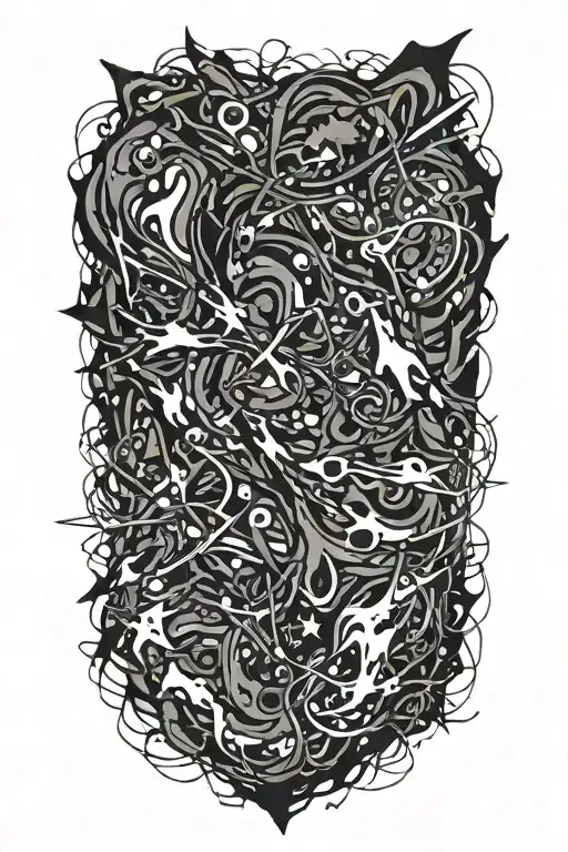 dark abstraction  tattoo design idea