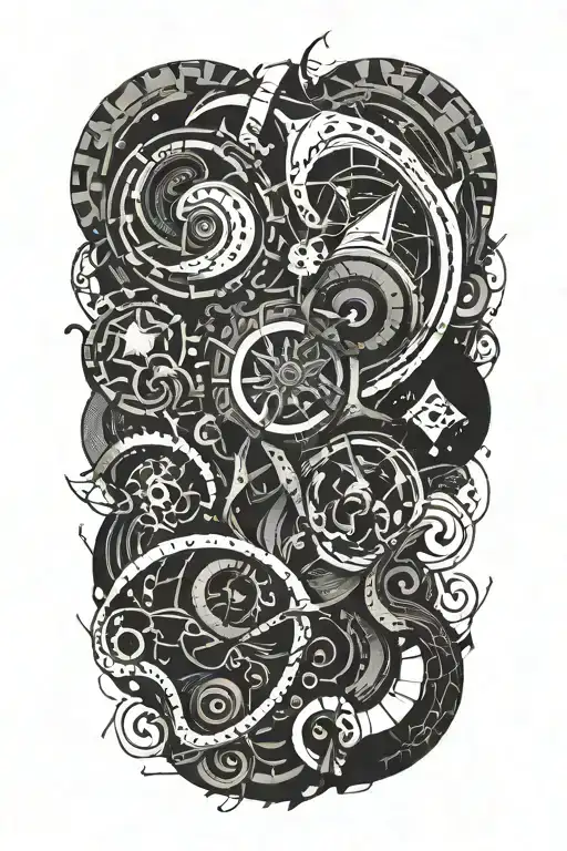 dark abstraction  tattoo design idea