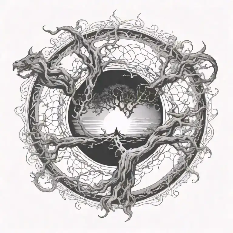 inside gamesdrasil tattoo design idea