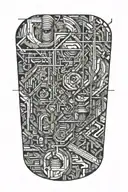 abstraction. lines. multi-layer work tattoo design idea