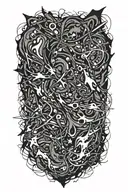 dark abstraction  tattoo design idea