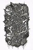 dark abstraction  tattoo design idea