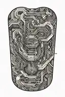 abstraction. lines. multi-layer work tattoo design idea