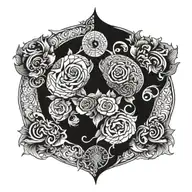 split personality tattoo design idea