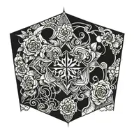 split personality tattoo design idea