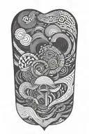 abstraction. lines. multi-layer work tattoo design idea