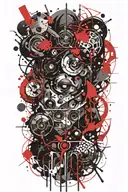 dark abstraction  tattoo design idea