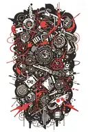 dark abstraction  tattoo design idea